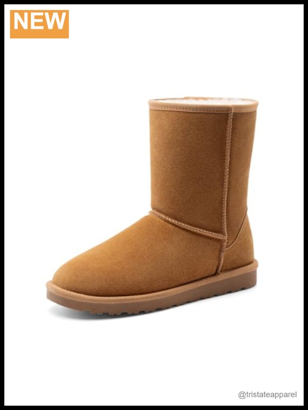 Men's Suede Winter Snow Boots Faux Fur Lined Ankle Booties